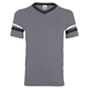 aerial view a graphite/ black/ white augusta sportswear adult sleeve stripe jersey - all, image 1 of 5