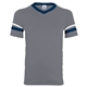 aerial view a graphite/ navy/ white augusta sportswear adult sleeve stripe jersey - all, image 1 of 5
