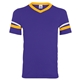 aerial view a purple/ gold/ white augusta sportswear adult sleeve stripe jersey - all, image 1 of 5