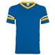 aerial view a royal/ gold/ white augusta sportswear adult sleeve stripe jersey - all, image 1 of 5