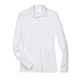 aerial view a white core365 - womens pinnacle performance long sleeve piqu polo, image 1 of 5
