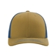 aerial view a biscuit/ true blue richardson adjustable six - panel trucker hat, image 1 of 3