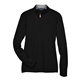 aerial view a black/ grey heather/ graphite devon jones ladies drytec20(tm) performance quarter - zip, image 1 of 7