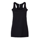 aerial view a black next level womens triblend racerback tank, image 1 of 3