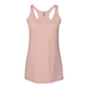 aerial view a desert pink next level womens triblend racerback tank, image 1 of 3