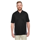 aerial view a black/ dark charcoal harriton - mens flash snag protection plus il colorblock polo, image 1 of 7
