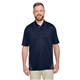 aerial view a dark navy/ dark charcoal harriton - mens flash snag protection plus il colorblock polo, image 1 of 7
