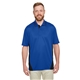 aerial view a true royal/ black harriton - mens flash snag protection plus il colorblock polo, image 1 of 7