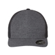 aerial view a melange blue/ melange charcoal flexfit adult delta x - cap, image 1 of 3