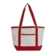 a natural/ red oad promotional heavyweight medium beach tote