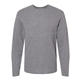 aerial view a granite heather lat mens fine jersey long - sleeve, image 1 of 3