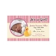 Promotional Baby Announcement - Duckie Pink Stripes - Budget Square Corner Cut Magnets