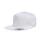 aerial view a white yupoong classic adult unstructured 5- panel snapback cap, image 1 of 2