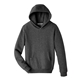 aerial view a dark grey heather team 365 youth zone hydrosport(tm) heavyweight pullover hooded sweatshirt, image 1 of 6