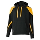 a black/ light gold holloway youth prospect athletic fleece hoodie