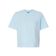 aerial view a chambray comfort colors - womens garment - dyed heavyweight boxy t - shirt, image 1 of 3