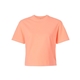 aerial view a neon cantaloupe comfort colors - womens garment - dyed heavyweight boxy t - shirt, image 1 of 3