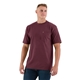 aerial view a maroon berne apparel - tall heavyweight pocket t - shirt, image 1 of 2