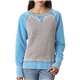 aerial view a cement/ oceanberry j america ladies zen contrast crew, image 1 of 6