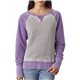 aerial view a cement/ very berry j america ladies zen contrast crew, image 1 of 6