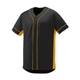 a black/ gold augusta sportswear adult slugger jersey