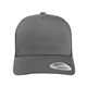 aerial view a charcoal yupoong adult 5- panel retro trucker cap - hat, image 1 of 4
