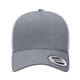 aerial view a heather/ white yupoong adult 5- panel retro trucker cap - hat, image 1 of 3