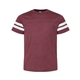 aerial view a vintage burgundy/ white lat - youth football fine jersey tee, image 1 of 3
