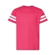 aerial view a vintage hot pink/ white lat - youth football fine jersey tee, image 1 of 3
