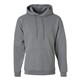 aerial view a oxford grey hanes 9.7 oz ultimate cotton(r) 90/10 pullover hood - f170, image 1 of 3