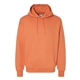 aerial view a pumpkin hanes 9.7 oz ultimate cotton(r) 90/10 pullover hood - f170, image 1 of 3
