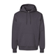 aerial view a smoke grey hanes 9.7 oz ultimate cotton(r) 90/10 pullover hood - f170, image 1 of 3