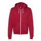a cranberry american apparel unisex flex fleece zip hoodie