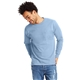 a light blue hanes 6.1 oz tagless(r) long - sleeve pocket t - shirt - 5596