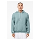 aerial view a heather blue lagoon bella + canvas unisex sponge fleece pullover hoodie - 3719, image 1 of 3