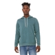 aerial view a heather deep teal bella + canvas unisex sponge fleece pullover hoodie - 3719, image 1 of 6