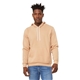 aerial view a heather sand dune bella + canvas unisex sponge fleece pullover hoodie - 3719, image 1 of 3