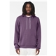 aerial view a heather team purple bella + canvas unisex sponge fleece pullover hoodie - 3719, image 1 of 3