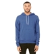 aerial view a heather true royal bella + canvas unisex sponge fleece pullover hoodie - 3719, image 1 of 6