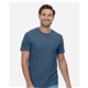 aerial view a steel blue threadfast apparel epic unisex t - shirt, image 1 of 3