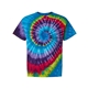 aerial view a festival dyenomite - multi - color spiral tie - dyed t - shirt - colors, image 1 of 3