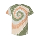 aerial view a moab dyenomite - multi - color spiral tie - dyed t - shirt - colors, image 1 of 3