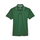 aerial view a forest green/ white ultraclub - womens cool dry sport two - tone polo, image 1 of 6