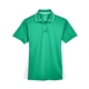 aerial view a kelly/ white ultraclub - womens cool dry sport two - tone polo, image 1 of 6