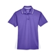 aerial view a purple/ white ultraclub - womens cool dry sport two - tone polo, image 1 of 6