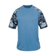 aerial view a columbia blue/ columbia blue camo badger - mens camo sport t - shirt, image 1 of 3