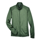 aerial view a forest/ forest heather devon jones ladies newbury colorblock mlange fleece full - zip, image 1 of 6