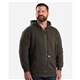 aerial view a dark brown berne mens berne heritage thermal lined sweatshirt, image 1 of 2