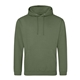 aerial view a earthy green awdis college hooded sweatshirt, image 1 of 2