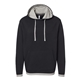 aerial view a black/ titanium lat - unisex the statement fleece hoodie sweatshirt, image 1 of 3